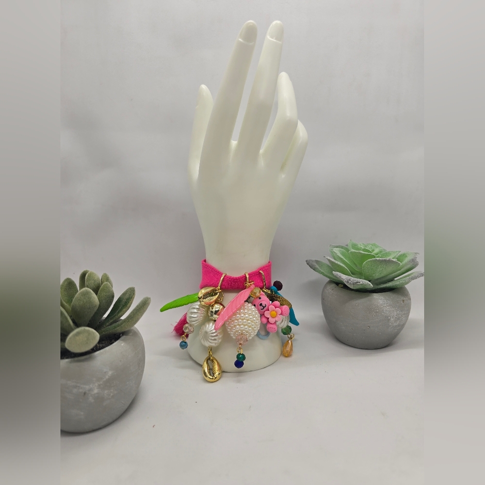 Vibrant Charm Bracelet with Multicolor Accents - Picture 9 of 10